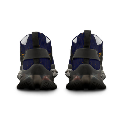 MAJBWR - Men's Crown Royal Navy & Gold Mesh Sneakers — Diamond Edition