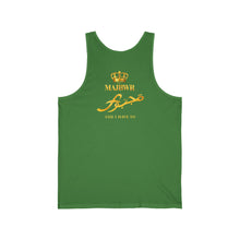 MAJBWR - Gold King Crown Script Tank Top — Arabic Calligraphy Crown Design