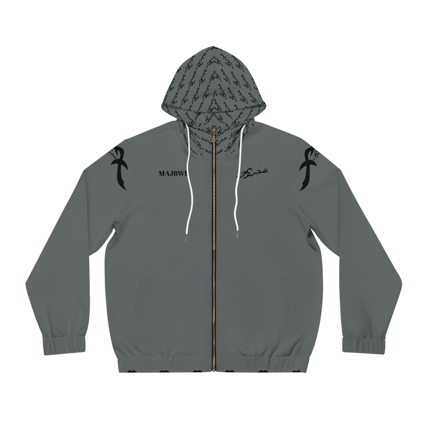 MAJBWR - Full-Zip Hoodie with Statement Design