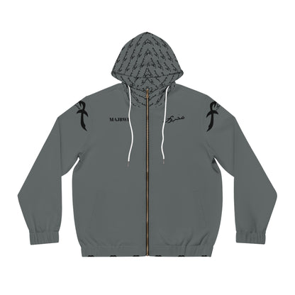 MAJBWR - Full-Zip Hoodie with Statement Design