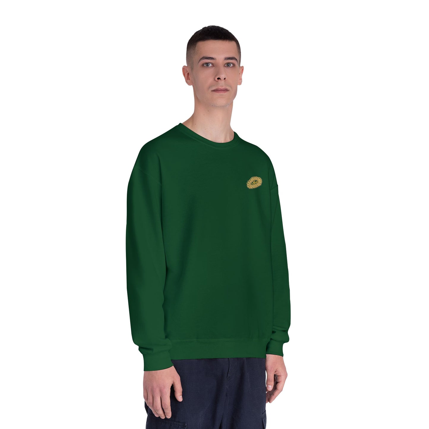 MAJBWR - Gold Crown Crewneck Sweatshirt — Arabic Script Graphic