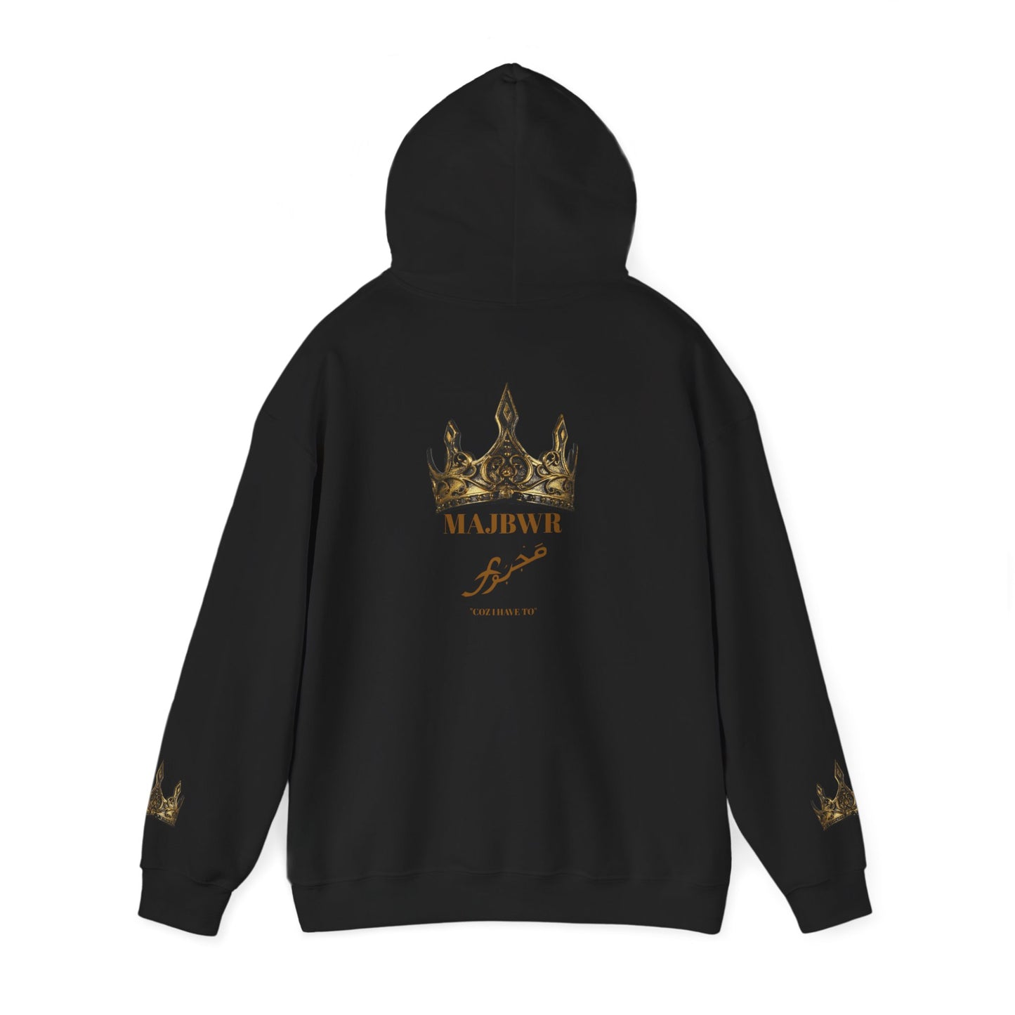 MAJBWR - Black & Gold "King" Hoodie — Majestic Streetwear Sweatshirt