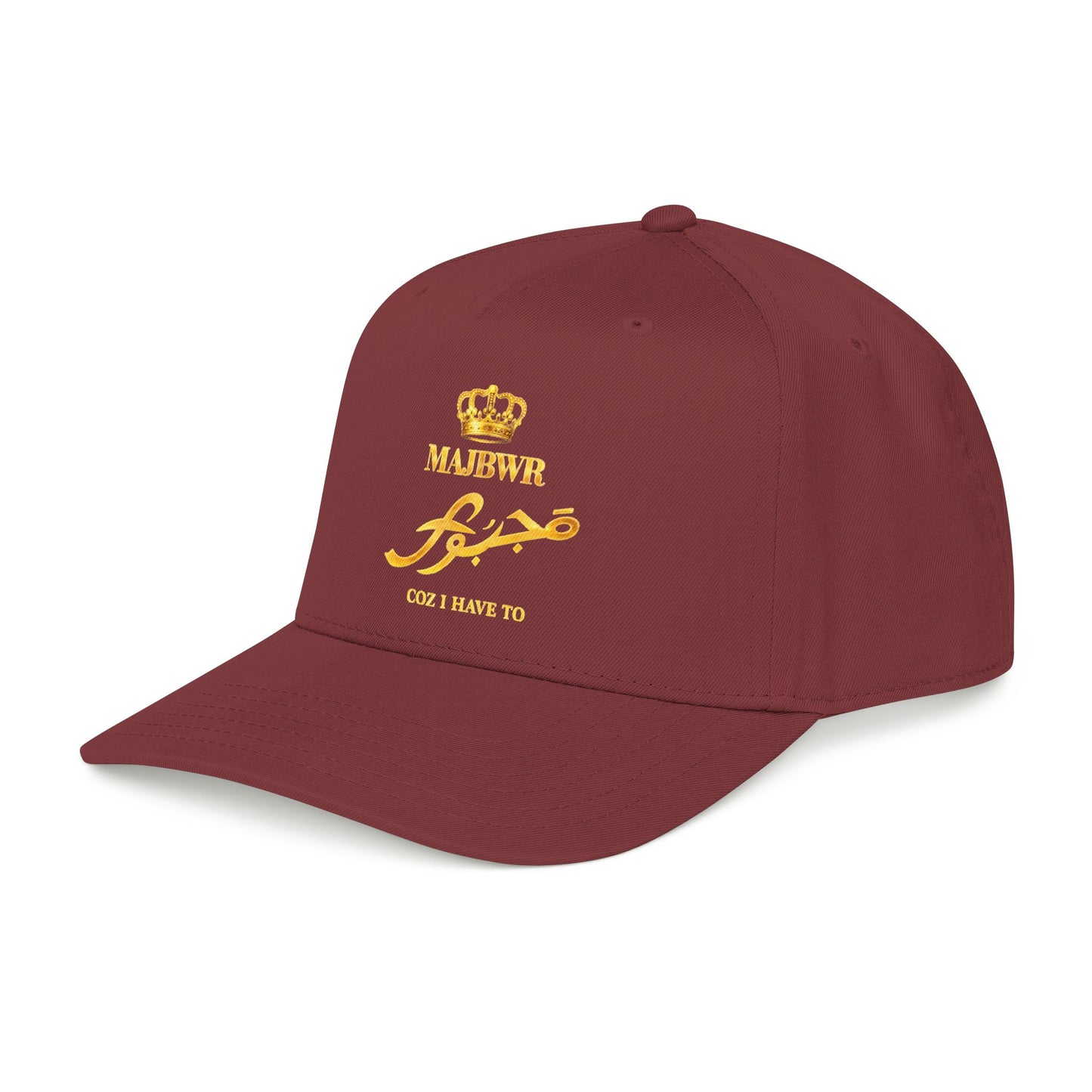 MAJBWR - Gold King Crown Mid Profile Baseball Cap — Embroidered Hat