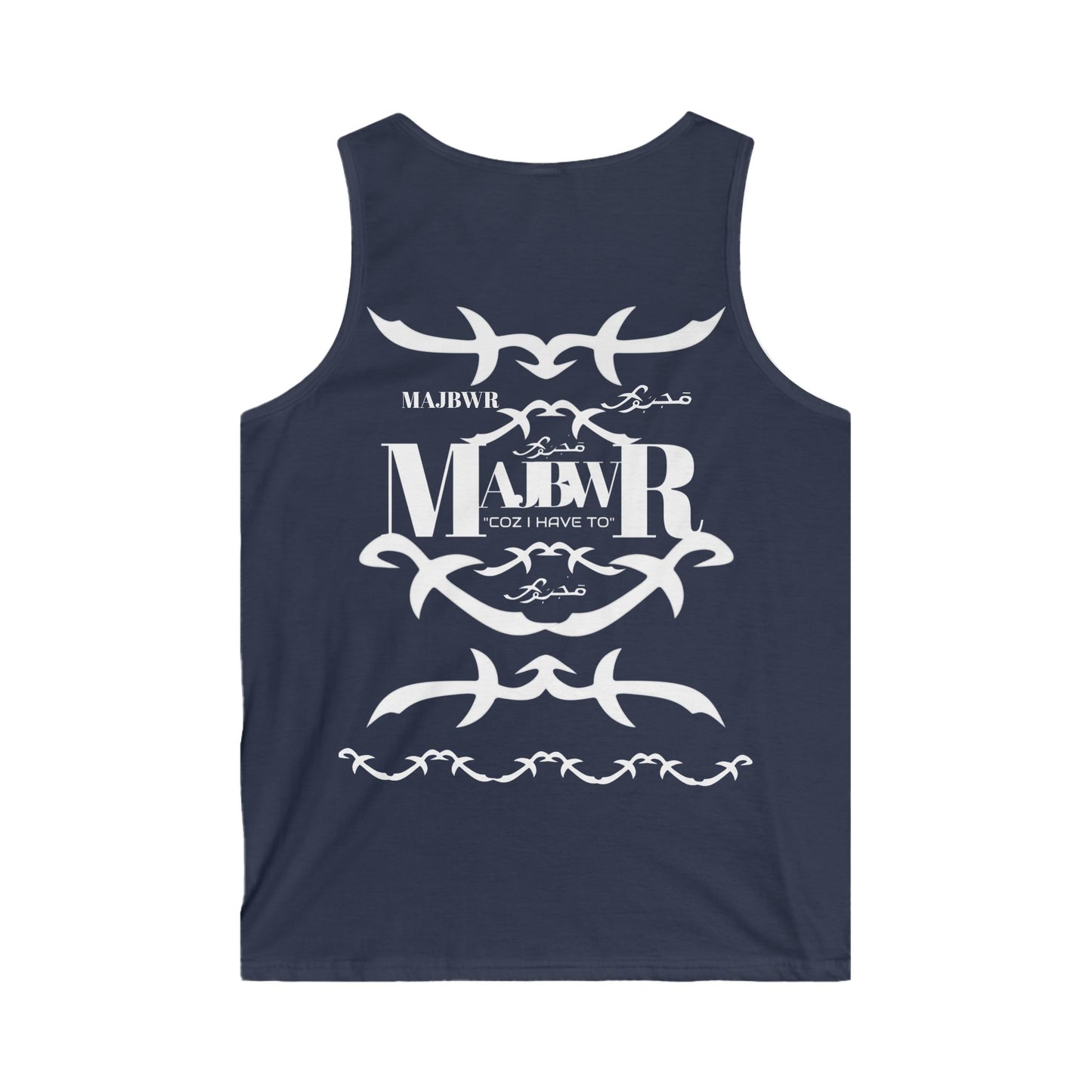 MAJBWR -Tribal Logo Tank Top — Men's Graphic Fitness Tank