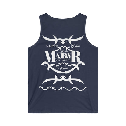 MAJBWR -Tribal Logo Tank Top — Men's Graphic Fitness Tank