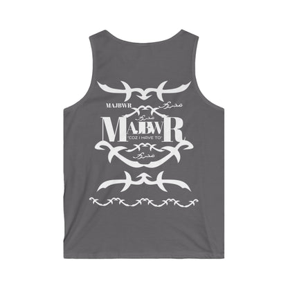 MAJBWR -Tribal Logo Tank Top — Men's Graphic Fitness Tank