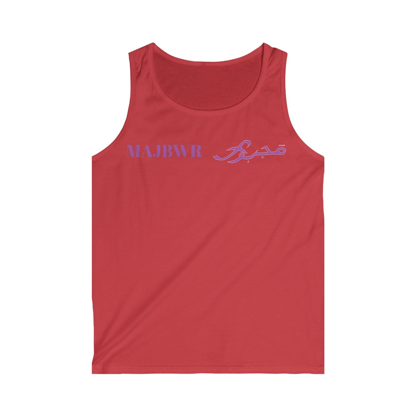 MAJBWR- Logo Tank Top — Men’s Arabic Script Graphic Tank
