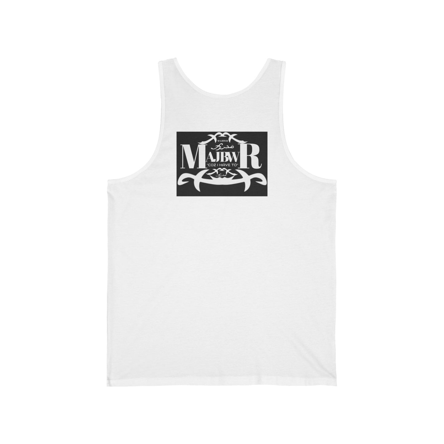 MAJBWR - Vintage Logo Tank Top — Graphic White Jersey Tank