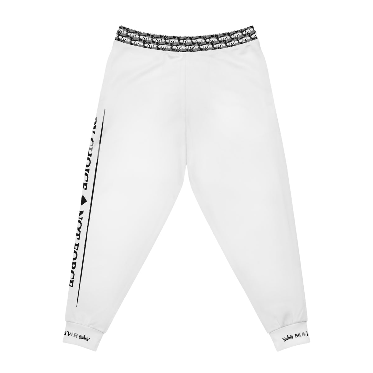 MAJBWR - White Camo Logo Athletic Joggers — Grey/Black Edition