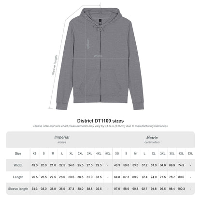 MAJBWR - Crown Majesty Full-Zip Hoodie — Gold Crown Graphic Zip-Up