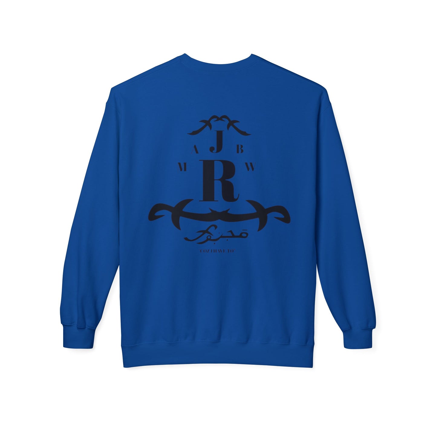 MAJBWR - Monogram R Crewneck Sweatshirt — Elegant Black Crest Design
