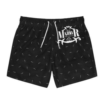 MAJBWR - Swim Trunks AOP Black