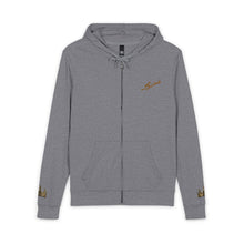 MAJBWR - Crown Majesty Full-Zip Hoodie — Gold Crown Graphic Zip-Up