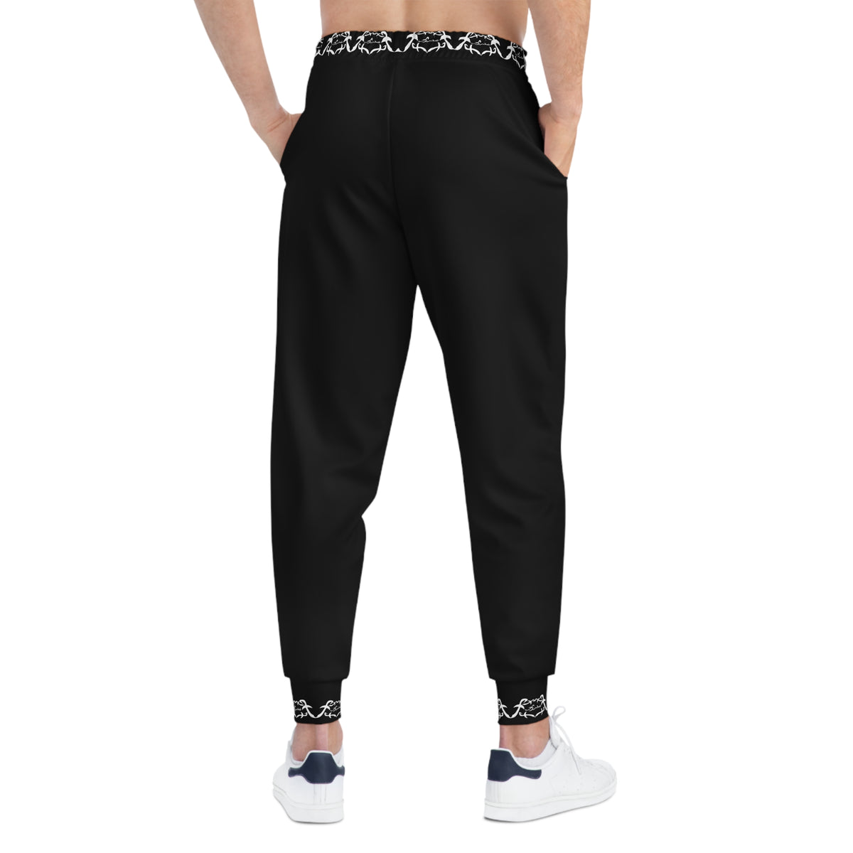 MAJBWR - Black & White Print Joggers Banded