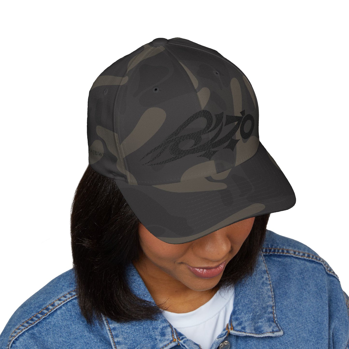 MAJBWR - Crown Skull Embroidered Cap — MAJBWR Camo on Black (Closed-Back Limited Edition)