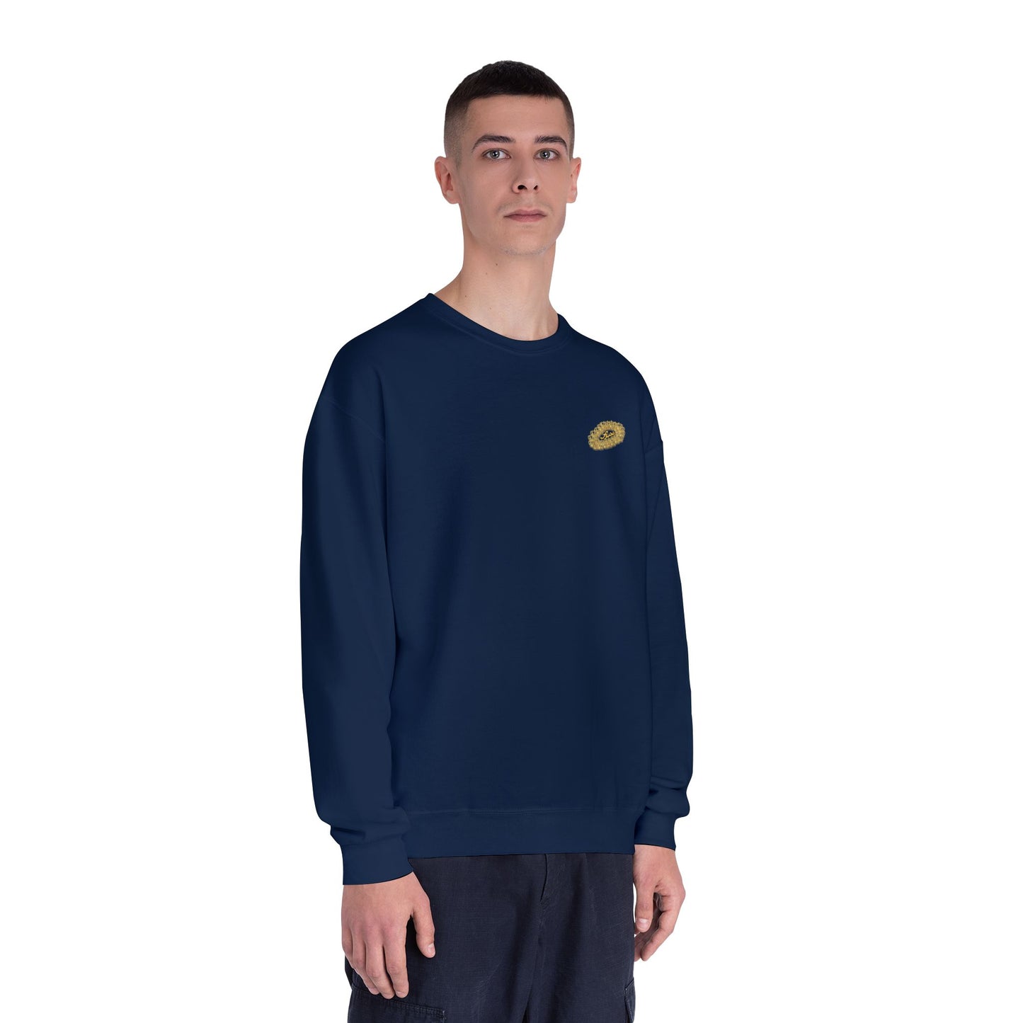 MAJBWR - Gold Crown Crewneck Sweatshirt — Arabic Script Graphic
