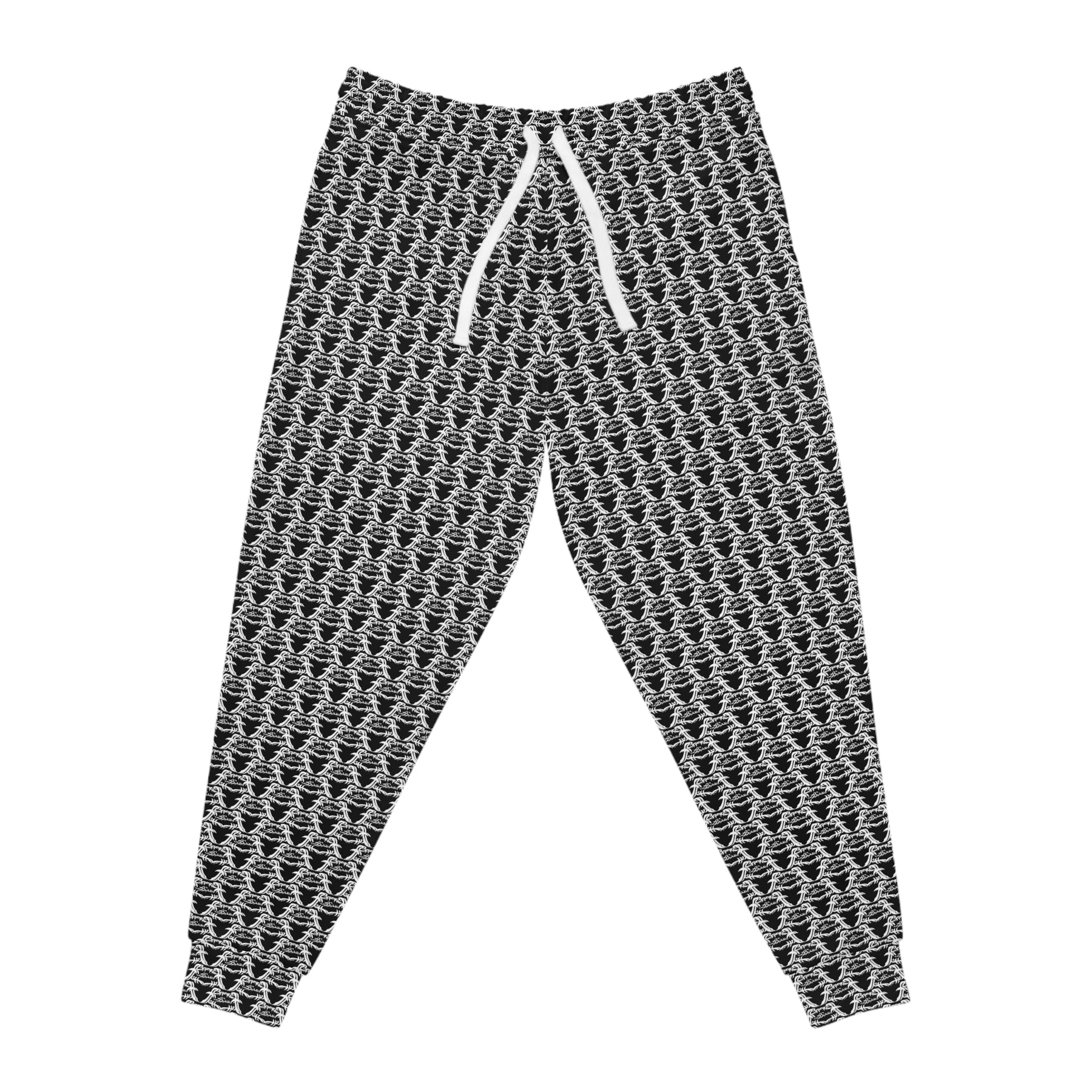 MAJBWR - Black & White Print Joggers - AOP 1 Face
