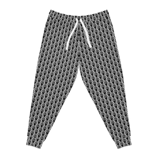 MAJBWR - Black & White Print Joggers - AOP 1 Face