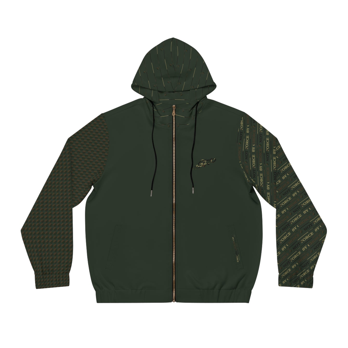 MAJBWR - Commander Camo Crown Hoodie — "By Choice Not Force" Military Green Full-Zip