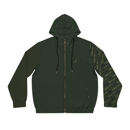 MAJBWR - Commander Camo Crown Hoodie — "By Choice Not Force" Military Green Full-Zip