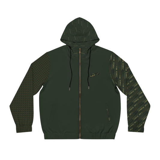 MAJBWR - Commander Camo Crown Hoodie — "By Choice Not Force" Military Green Full-Zip