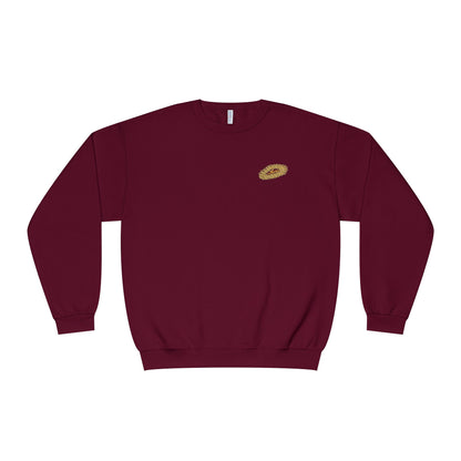 MAJBWR - Gold Crown Crewneck Sweatshirt — Arabic Script Graphic