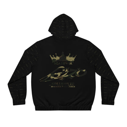 MAJBWR - Black Camo Crown Men's Full-Zip Hoodie — Limited Edition