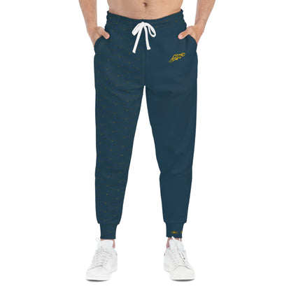 MAJBWR - Diamond Edition Teal Athletic Joggers — Gold Crown Logo