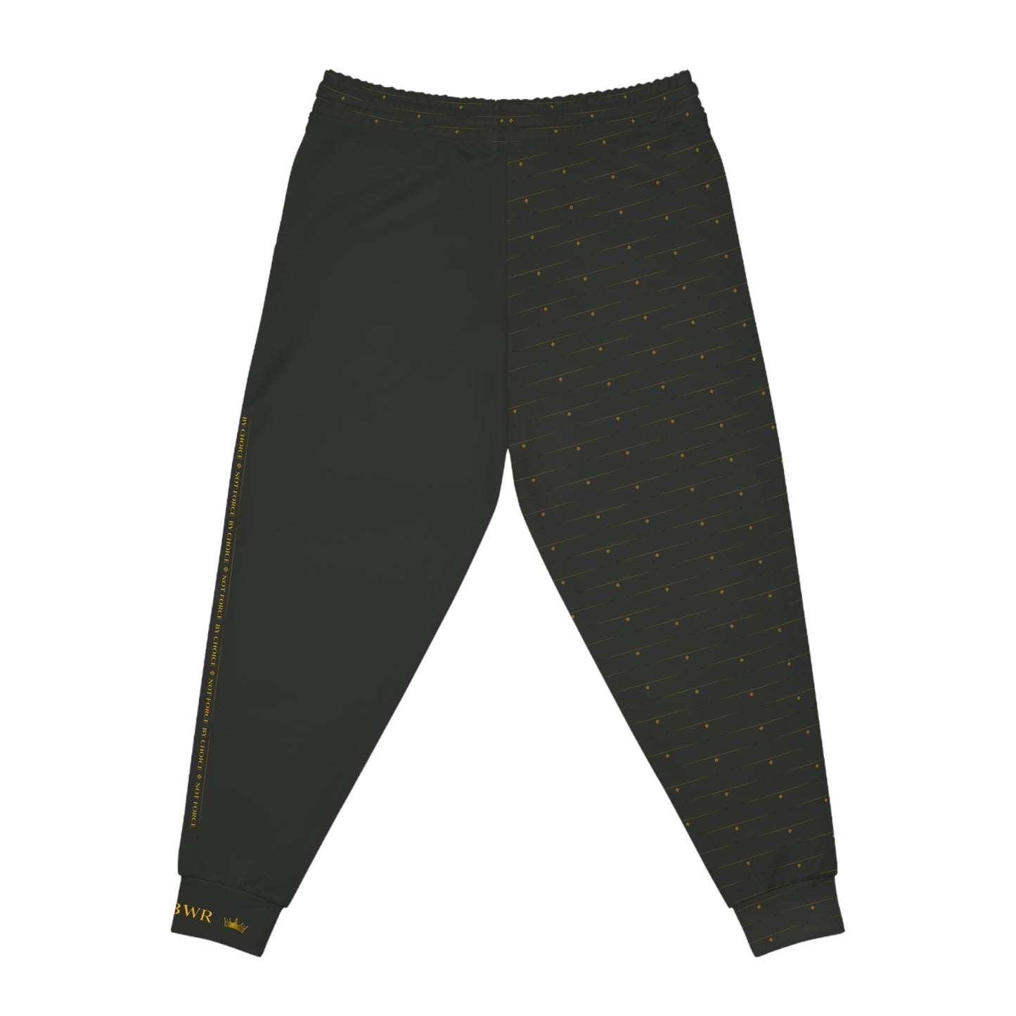 MAJBWR - Olive Athletic Joggers — Diamond Edition with Gold Crown Logo