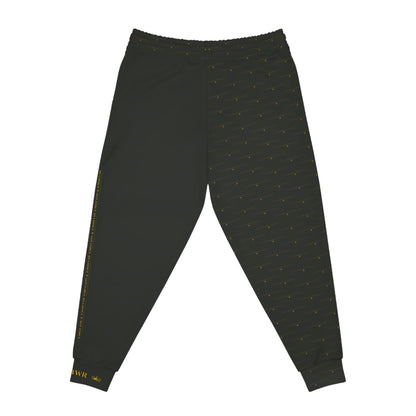 MAJBWR - Olive Athletic Joggers — Diamond Edition with Gold Crown Logo