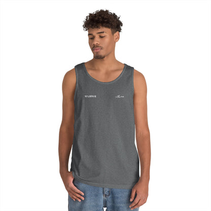 MAJBWR - Unisex Heavy Cotton Tank Top Left Right
