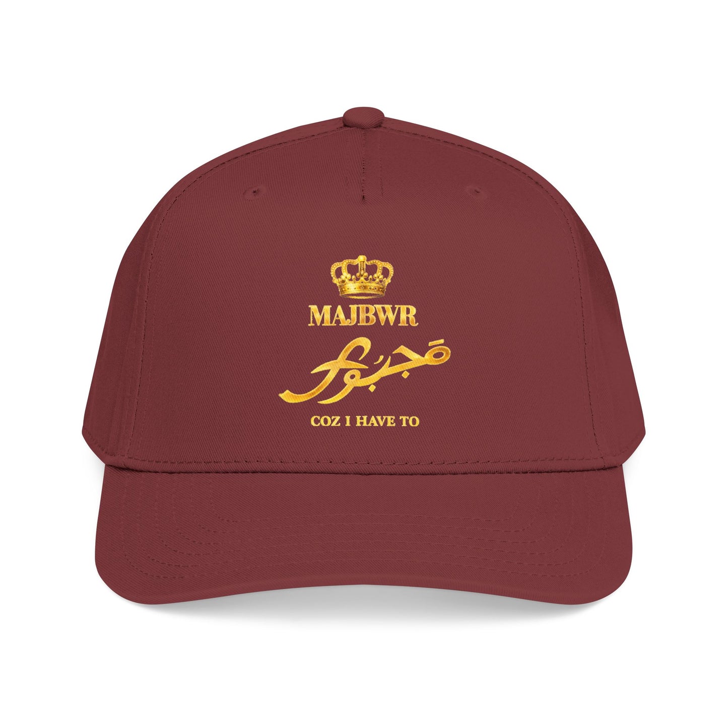 MAJBWR - Gold King Crown Mid Profile Baseball Cap — Embroidered Hat