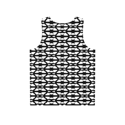 MAJBWR - Geometric Black & White All-Over Print Tank Top