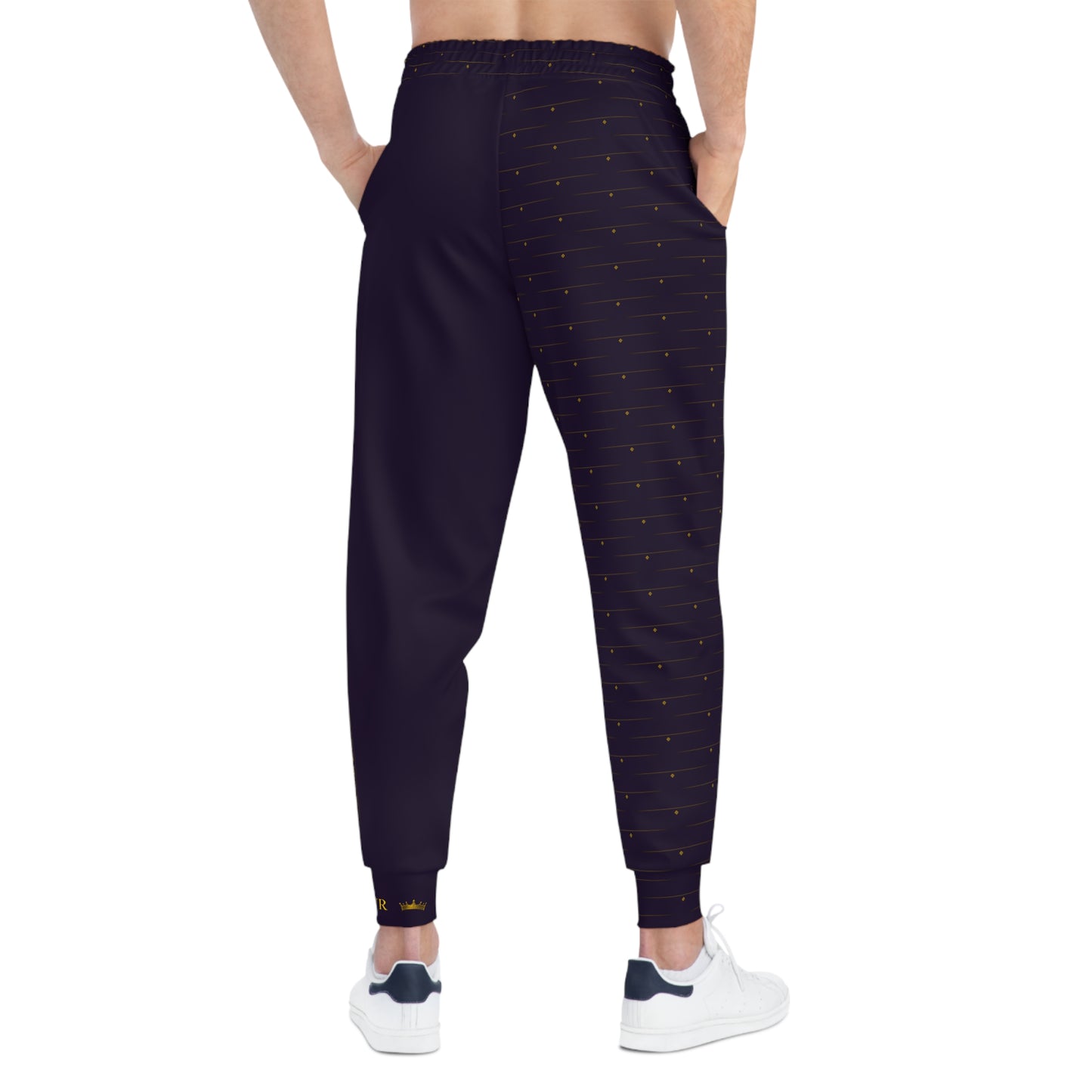 MAJBWR - Diamond Edition Deep Dark Purple Joggers — Gold Crown Logo