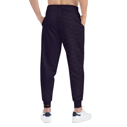 MAJBWR - Diamond Edition Deep Dark Purple Joggers — Gold Crown Logo