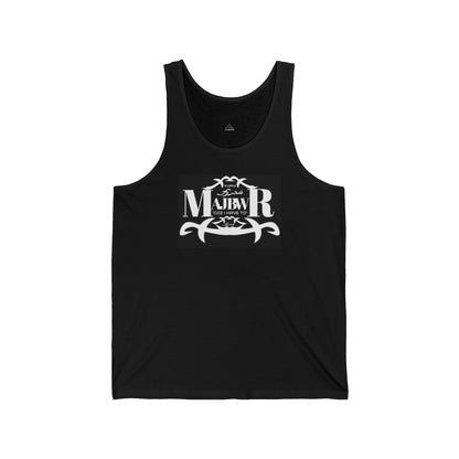 MAJBWR - Vintage Logo Tank Top — Graphic White Jersey Tank