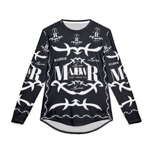 MAJBWR - Men's UV Long Sleeve Shirt — Black Arabic Calligraphy All-Over Print
