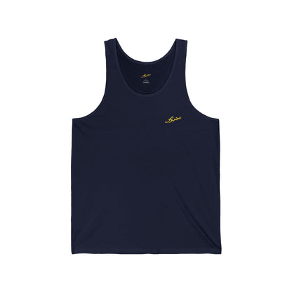 MAJBWR - Gold King Crown Script Tank Top — Arabic Calligraphy Crown Design