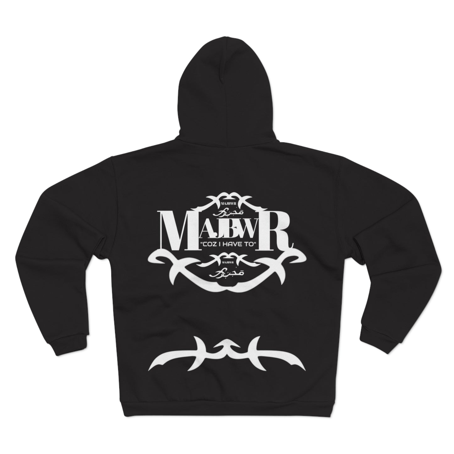 MAJBWR -  Graphic Hooded Zip Sweatshirt 100%