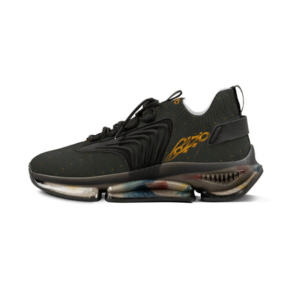 MAJBWR Men's Crown Olive & Gold Mesh Sneakers — Diamond Edition