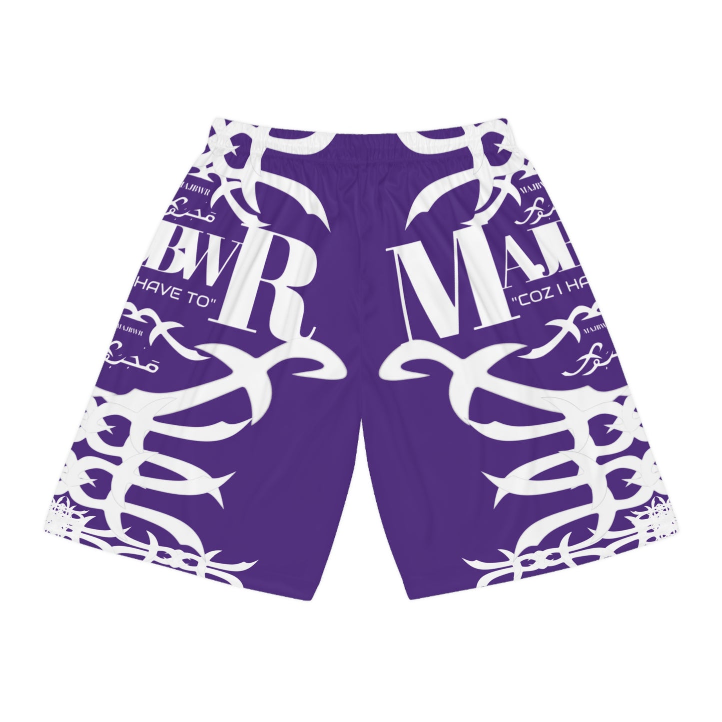 MAJBWR - Purple Basketball Shorts — AOP Athletic Shorts