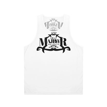 MAJBWR - Stylish Unisex Tank Top  White