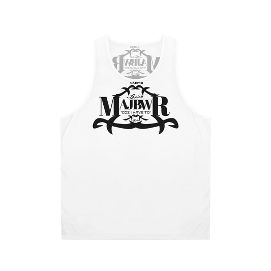 MAJBWR - Stylish Unisex Tank Top  White