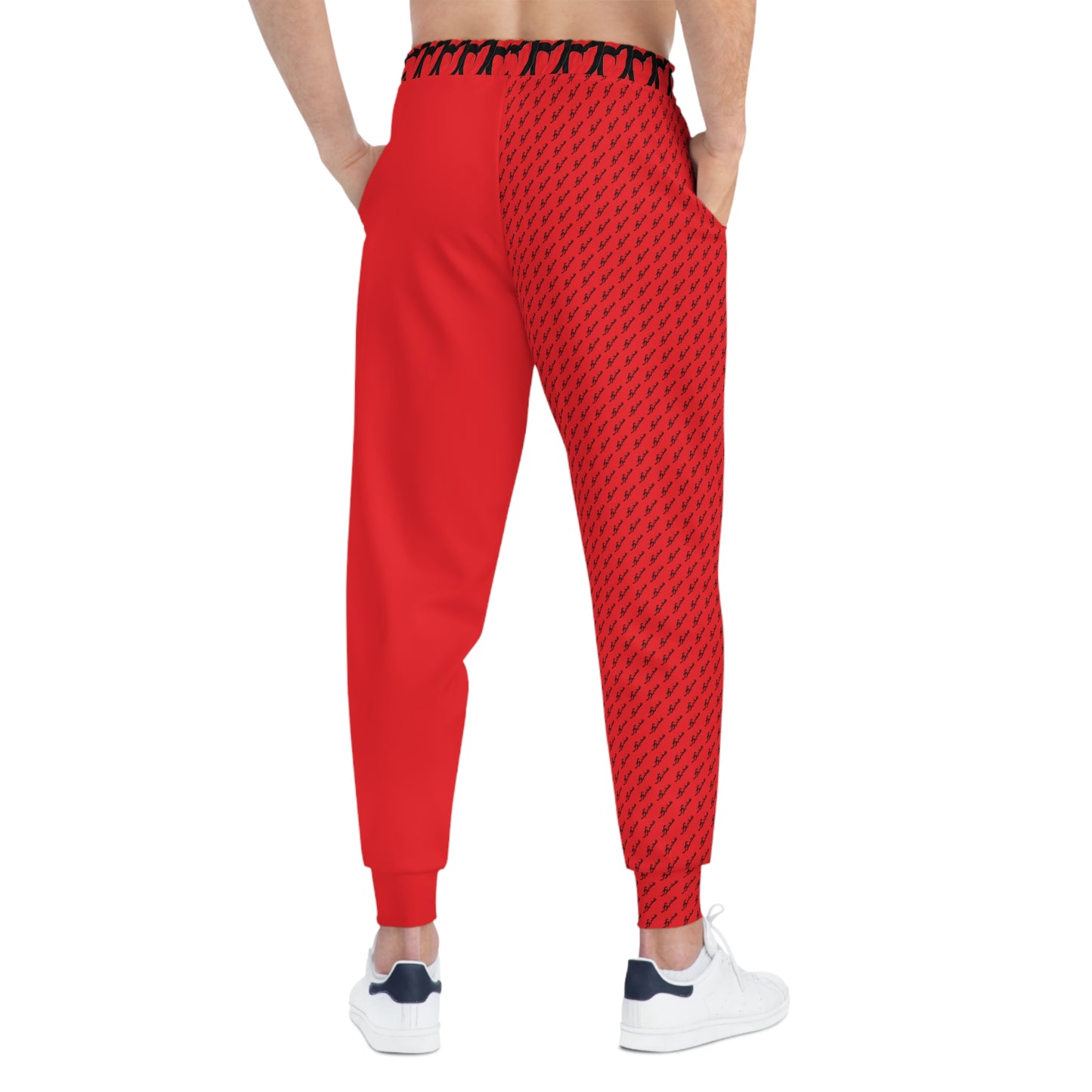 MAJBWR - Red & Black Print Joggers