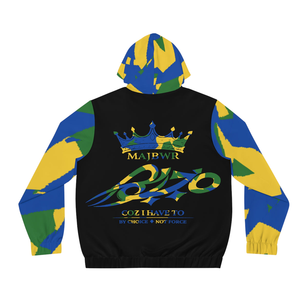 MAJBWR - Camo Black Limited Edition Men's Full-Zip Hoodie