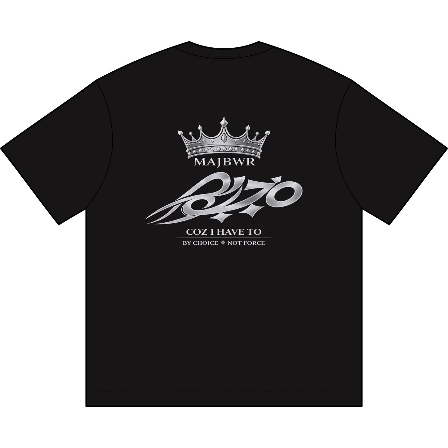 MAJBWR  - Oversized Black & Ghost White Box Tee