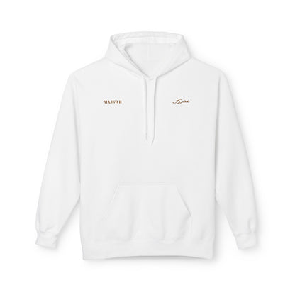 MAJBWR - Minimal Script 'Love' Hoodie — White Casual Pullover
