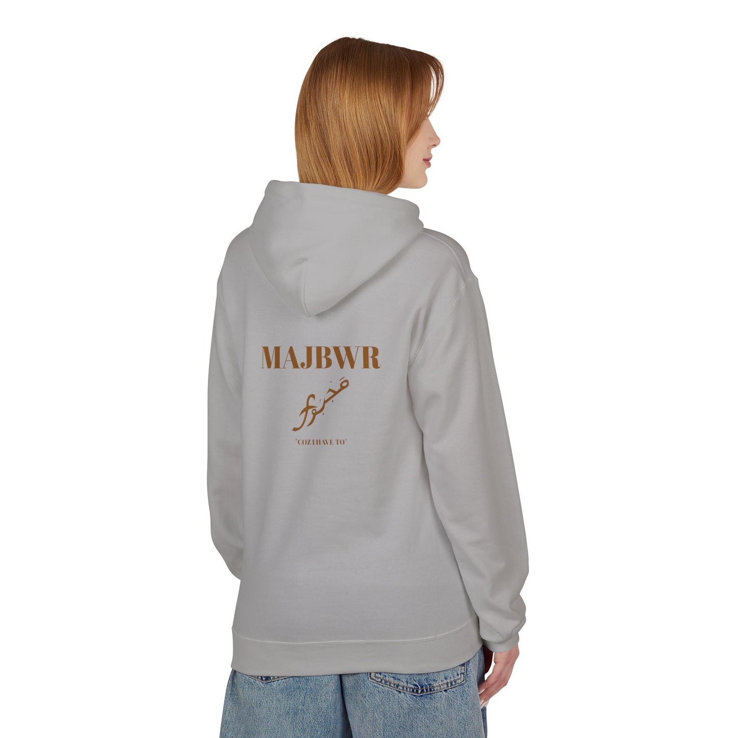 MAJBWR - Minimal Script 'Love' Hoodie — White Casual Pullover