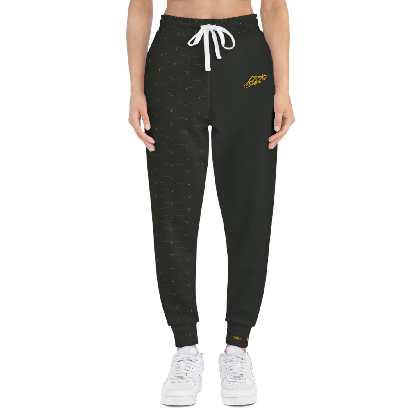 MAJBWR - Olive Athletic Joggers — Diamond Edition with Gold Crown Logo