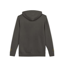 Vintage Olive Hoodie with Gold Script Logo